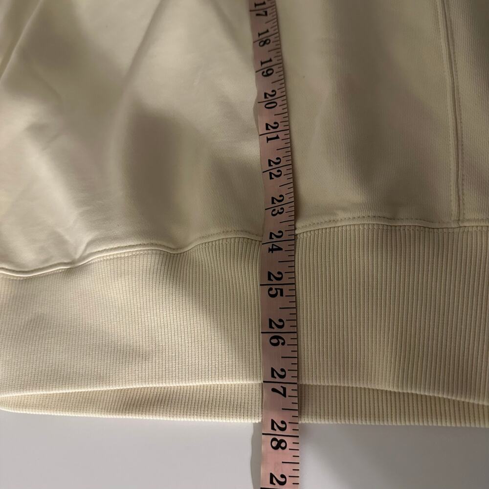 Stella McCartney Cream Powered by Plants Slogan Print Hoodie Sweatshirt Size XL - Picture 8 of 11